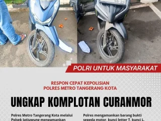 Polsek Jatiuwung Ungkap Komplotan Curanmor yang Beraksi 16 Kali