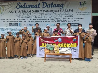 Satresnarkoba Polres Batu Bara Gelar Jumat Berkah di Panti Asuhan, Sampaikan Pesan Anti Narkoba   