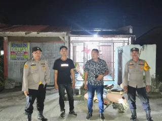 Polsek Medang Deras gelar patroli malam gabungan, antisipasi kejahatan dan gangguan kamtibmas